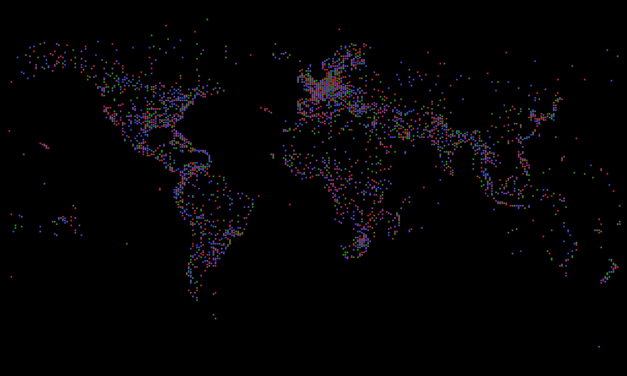 world map airport colored 